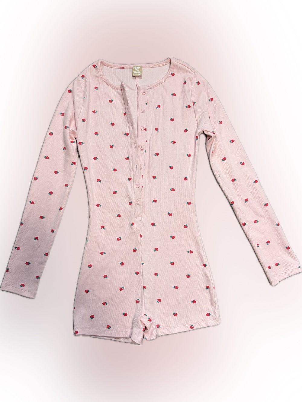 Pink Strawberry Romper